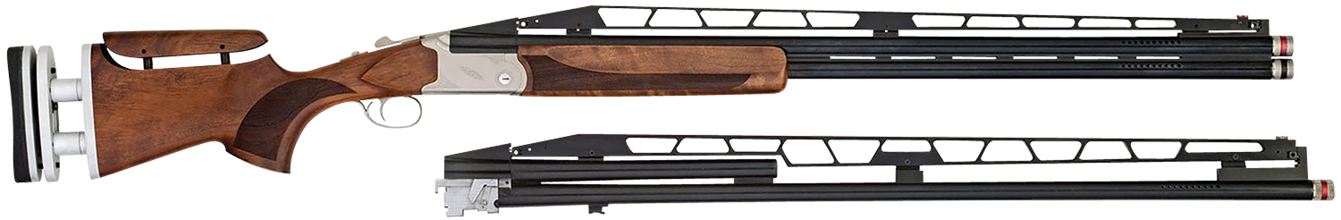 TriStar 35418 TT-15A Combo Trap 12 Gauge Break Open 3" 1rd/2rd 32/34" Blued Vent Rib Chrome-Lined Barrel, Silver Receiver, Walnut Wood Fixed w/Adj Comb Stock, Right Hand