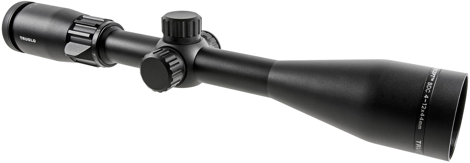 TruGlo TG-8541BIB Intercept Black Anodized 4-12x44mm 1" Tube Illuminated BDC Reticle