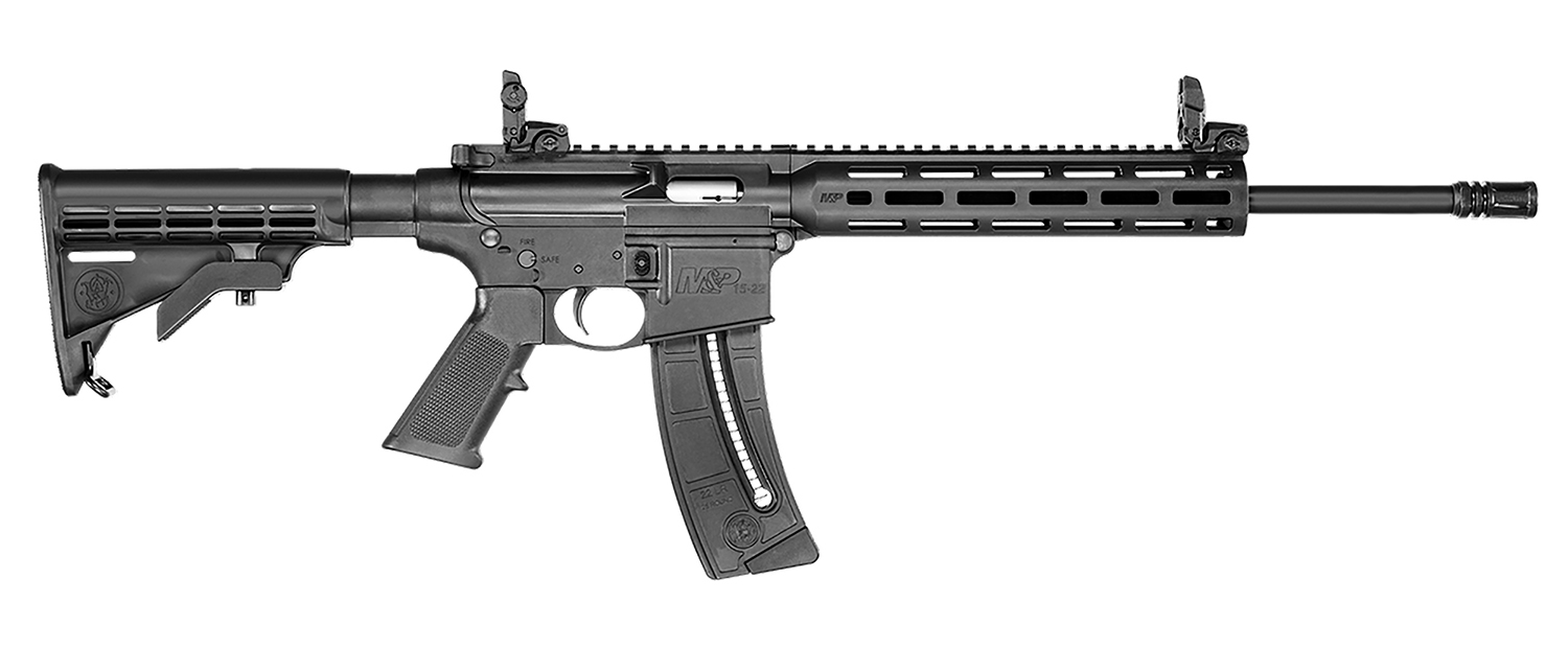 Smith & Wesson 10208 M&P15-22 Sport 22 LR Caliber with 25+1 Capacity, 16.50" Barrel, Matte Black Metal Finish & 6 Position CAR Black Synthetic Stock Right Hand