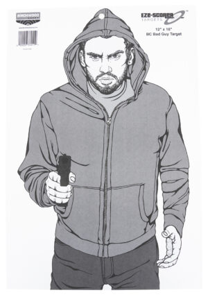 Birchwood Casey 37011 EZE-Scorer  Silhouette Hanging Paper 12" x 18" Gray/White Pkg of 100