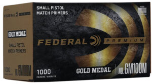 Federal GM100M Gold Medal Premium Small Pistol Multi Caliber Handgun 1000 Per Box/5 Case