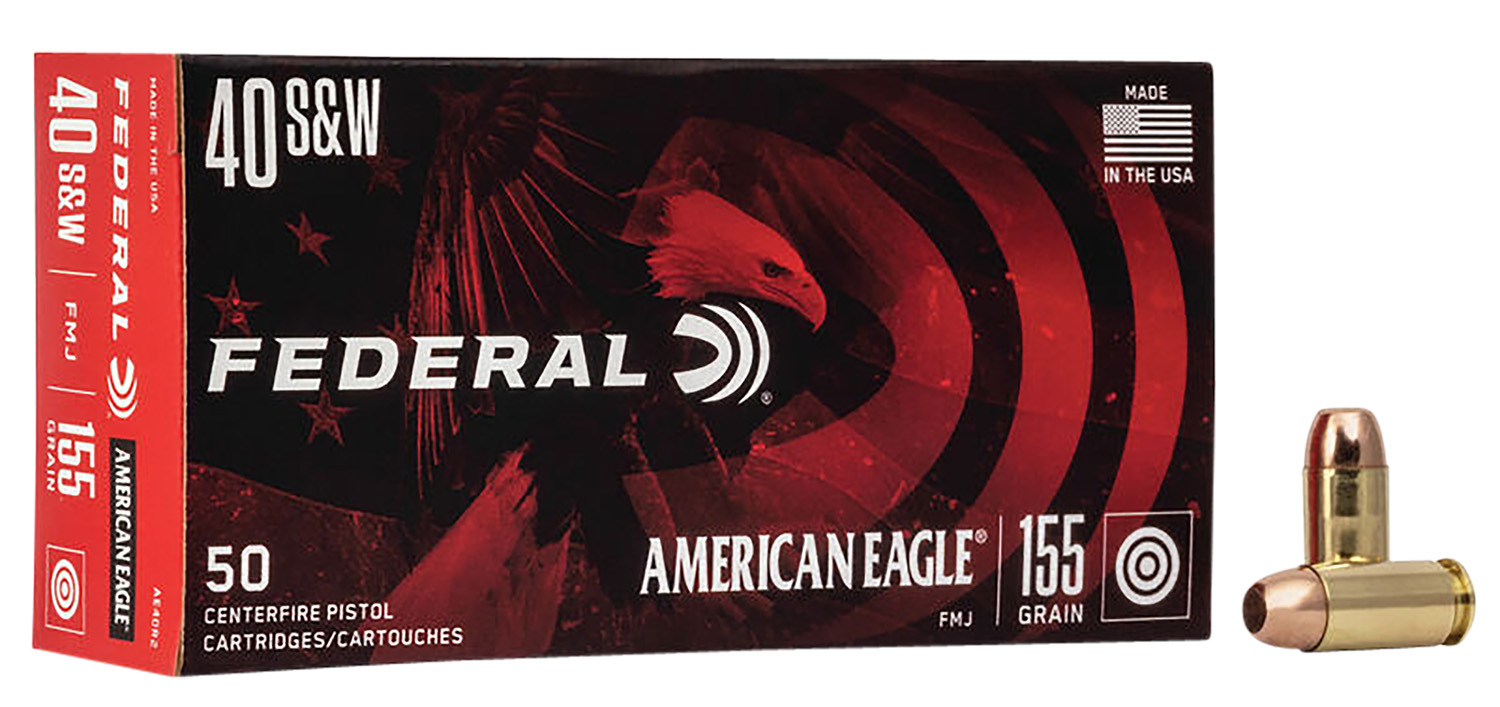 Federal .40 S&W 155gr FMJ Brass – 50rd