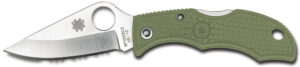 Spyderco LFGP3 Ladybug 3  1.94" Folding Clip Point Plain VG-10 SS Blade Foliage Green FRN Handle