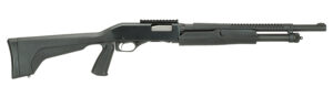 Stevens 19496 320 Security 12 Gauge 3" 5+1 18.50" Matte Black Carbon Steel Barrel, Matte Black Fixed Pistol Grip Stock, Ambidextrous 1-Piece Rail Includes Fixed Cylinder Bore Choke