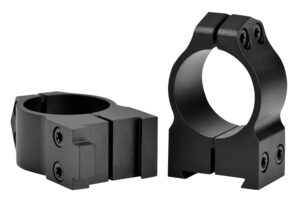 Warne 1BM Maxima  Matte Black Steel 1" Tube Medium Vertical Split Dovetail, 0 MOA Fits CZ 550