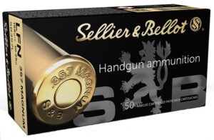 Sellier & Bellot SB357L Handgun  357Mag 158gr Lead Flat Nose 50 Per Box/20 Case