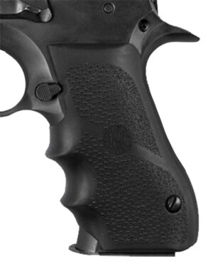 Hogue 76000 Rubber Grip Black with Finger Grooves for Magnum Research Baby Eagle (9/40), IWI Jericho, Uzi Eagle