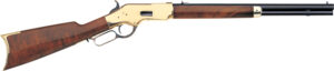 Taylors & Company 550190 1866 Uberti Full Size 45 Colt (Long Colt) 10+1 20" Blued Octagon Barrel, Brass Receiver, Walnut Fixed Stock, Right Hand