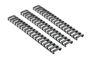 ERGO 18-SLOT LDDR RAIL COVERS 3PK BK