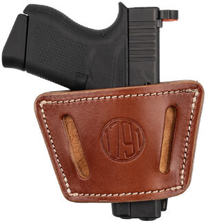 1791 Gunleather UIWCBRA UIW IWB/OWB Classic Brown Leather Belt Clip Fits Most Small-Mid Frame Autos Ambidextrous