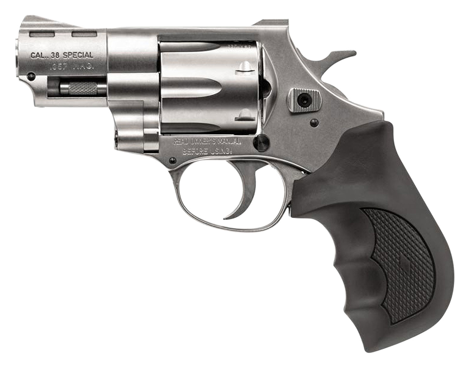 Weihrauch Guns 770127 Windicator 357 Mag 6rd Shot 2" Nickel Steel Barrel & Cylinder w/Aluminum Frame Black Rubber Grip