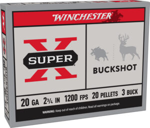 Winchester Ammo XB203 Super X 20Gauge 2.75" 20Pellets 3Buck Shot 5 Per Box/50 Case
