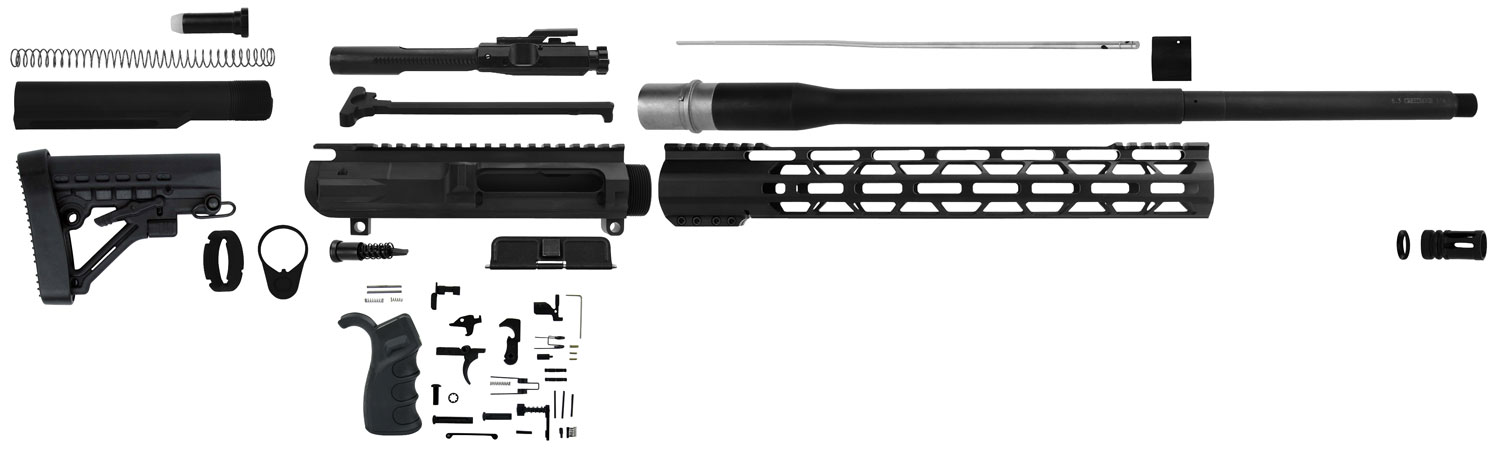 TacFire SSRK65CRDLPK20BN AR Build Kit Sports South Exclusive 6.5 Creedmoor AR-Platform Black Nitride 5/8"x24