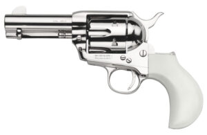 Taylors & Company 200072 1873 Cattleman 45 Colt (LC) Caliber with 3.50" Barrel, 6rd Capacity Cylinder, Overall Nickel-Plated Finish Steel & Ivory Birdshead Synthetic Grip