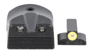 Meprolight USA 412183121 Hyper-Bright  Green Tritium Yellow Outline Front Sight-Green Tritium Black Outline Rear Sight Kimber 1911 Slant