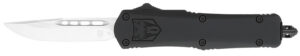 CobraTec Knives SBFS3DNS FS-3  Small 2.75" OTF Drop Point Plain D2 Steel Blade, 4.25" Black Aluminum Alloy Handle