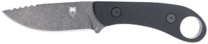 CobraTec Knives SD2DNSBLKGEN2 Skinner Gen II 3.50" Folding Plain Stonewashed D2 Steel Blade, 4.31" Black w/Finger Ring G10 Scales Handle