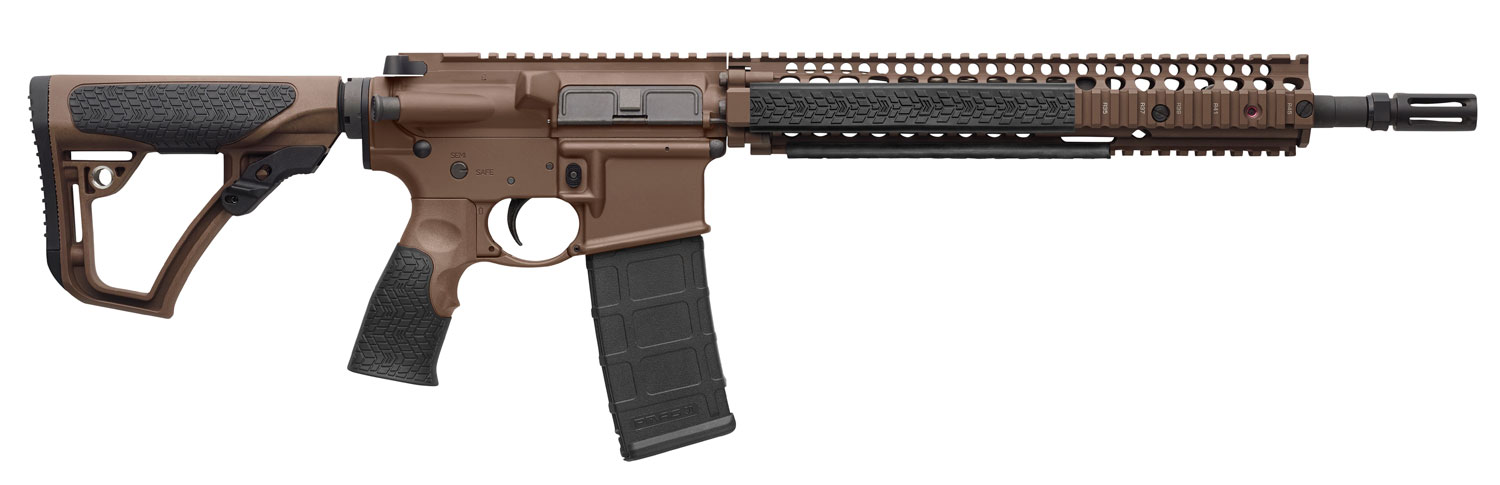 Daniel Defense 0208815126055 DDM4 M4A1 *CA Compliant 5.56x45mm NATO 14.50" 10+1 Mil-Spec Brown Cerakote 6 Position w/SoftTouch Overmolding Stock